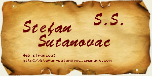 Stefan Šutanovac vizit kartica